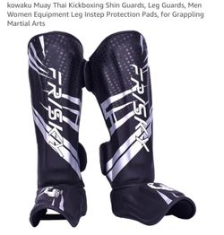 Kickboxing legs guard and gloves