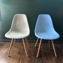 Pair of Eames style chairs from ikea