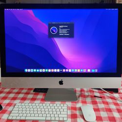 Apple iMac 5K Retina 2015 27" Intel Quad-Core , 16GB Ram, 1.02 TB Fusion Drive, AMD Radeon R9 M390 2GB Graphics, mocOS Monterey, Apple Wirele