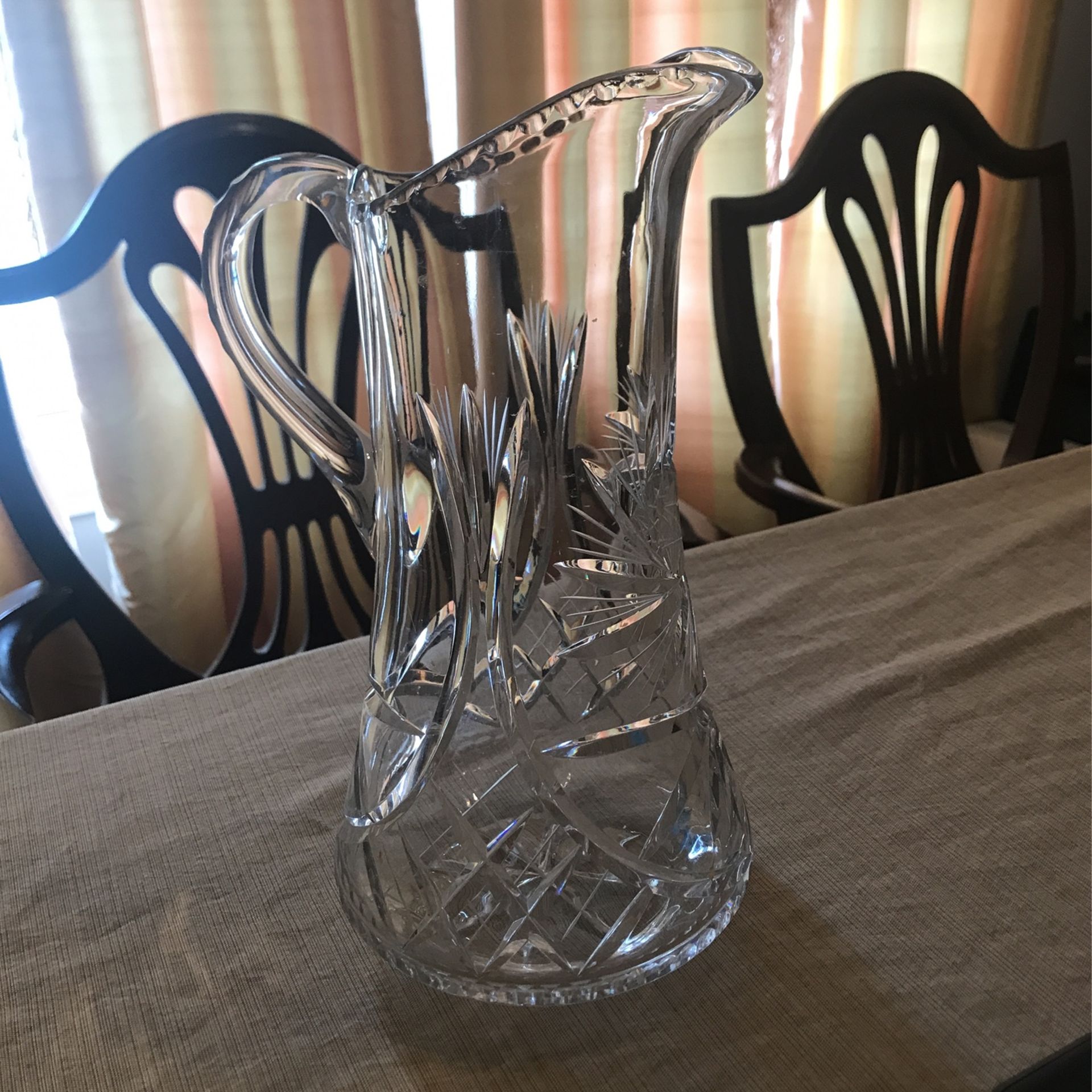 Cut Crystal Pitcher Tall