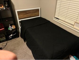 Bed frame with bed