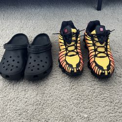 Nike Shox and Crocs 