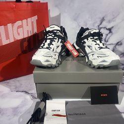 Balenciaga Track Nylon, Mesh and Rubber Red low top sneakers