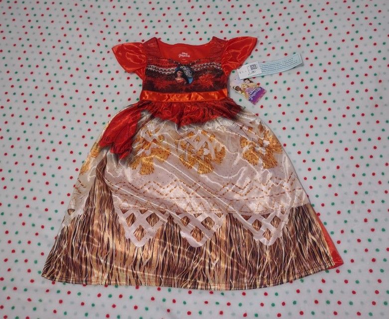 3T Girls' Disney Princess Moana NightGown - Red