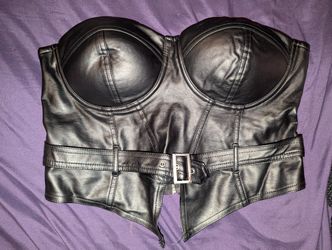 Faux Leather Corset 