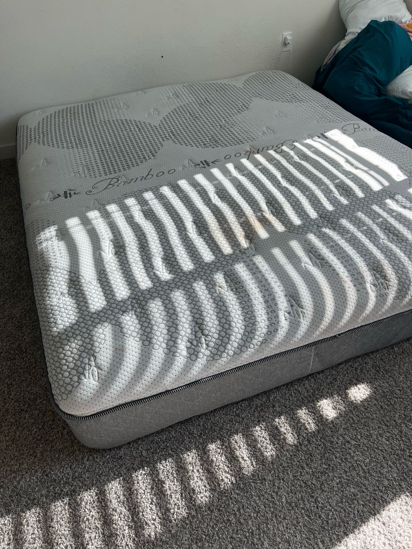 Like new, barely used king size bed