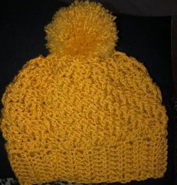 Yellow slouchy beanie