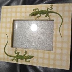 Vintage RAJ Photo Frame 5x7 - lizards, Green Anole - Herptile - Reptile Picture