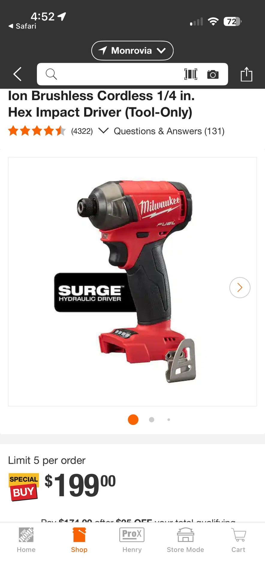 Milwaukee Surge Impact Drill