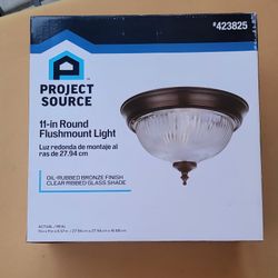 Project Source 1 -Light 11-in Oil rubbed Bronze Flush Mount Light