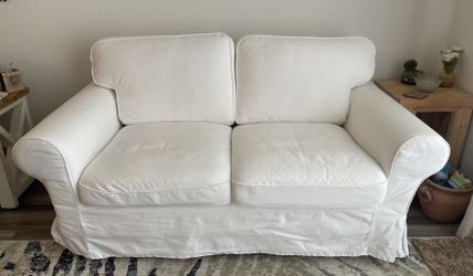 IKEA UPPLAND Loveseat White + Bonus Surefit Cover