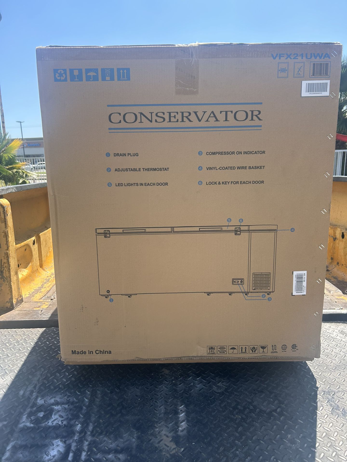 New Conservator Freezer, 1 Year Warranty