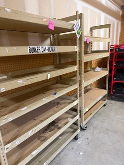 Heavy Duty Metal Shelving Units on Casters