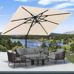 Outdoor Cantilever Umbrella 10*13FT in Beige or Grey JX-DL