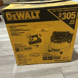 Brand New Dewalt Compressor And Nail Gun Combo.