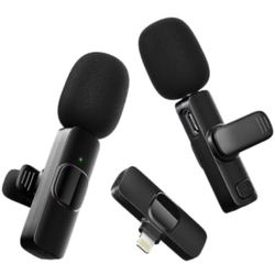 Brand New Dual Professional Wireless Lavalier Lapel Microphone for iPhone, iPad, Mini Video Recording Mic