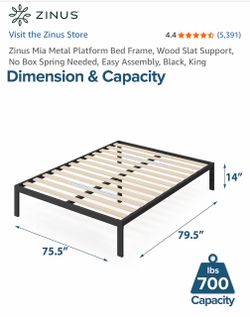 King Bed Frame - black