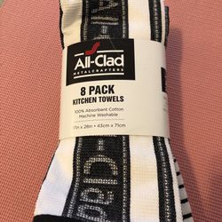 All-Clad 8-Pack Kitchen Towels, 100% Absorbent Cotton, 17 x 28 Inches, New  for Sale in Honolulu, HI - OfferUp