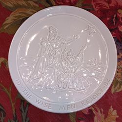 ❤️ FRANKOMA Pottery, Vintage Christmas Collector Plate 1982 "THE WISE MEN REJOICE" ❤️ 8.5"