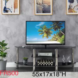 New Glass Black/silver Tv Stand 