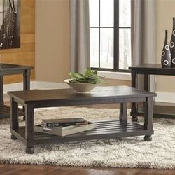 3 pieces Coffee table and ytwo side tables