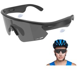 new Polarized Bluetooth Sunglasses for Men & Women, Sport Smart Glasses, Built-in Mic & Open Ear Music Speakers, UV Protection Running Sunglasses, Bas