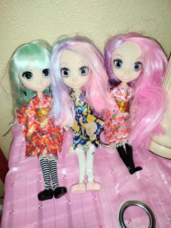 Shibajuku Anime  Dolls In Kimonos $8 Tales All Of Them Together As A Set Approx 13 Inches Tall 