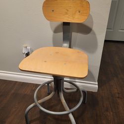 Vintage BEVCO Plywood Drafting Chair