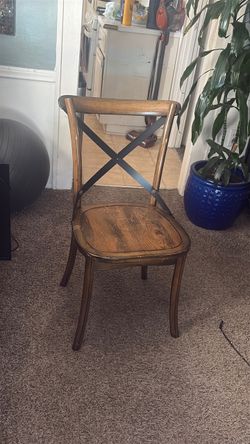 Wood table with chairs - LIVING SPACES BRAND