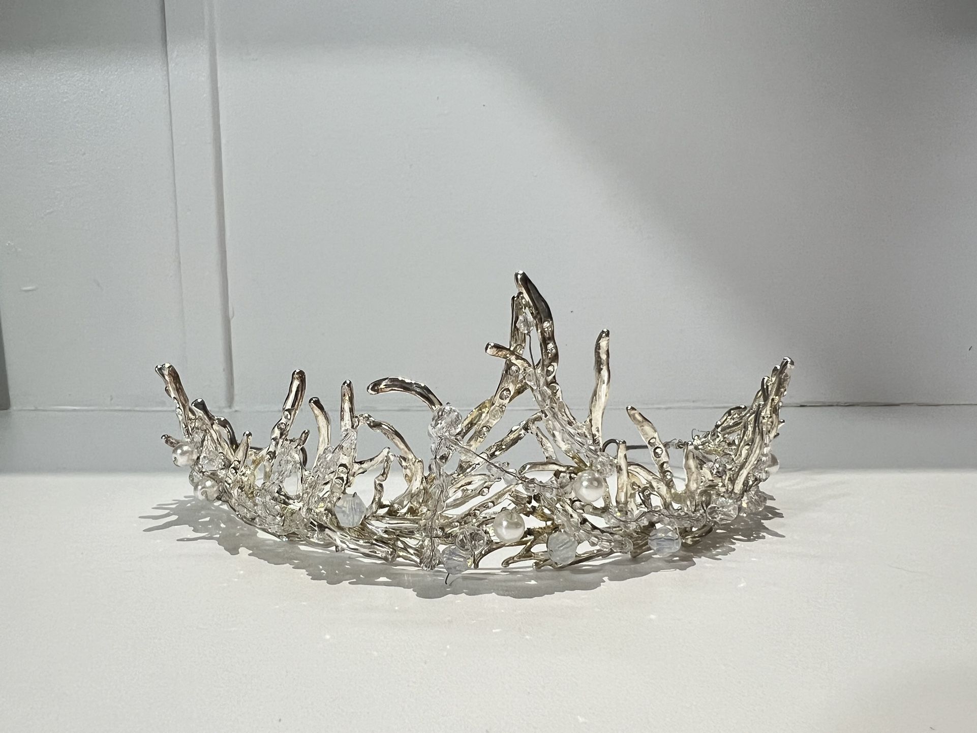 Tiara  Crystal Silver Tiara Crown ice Queen princess winter bridal gift prom birthday
