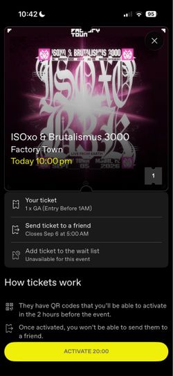 ISOxo Concert Ticket