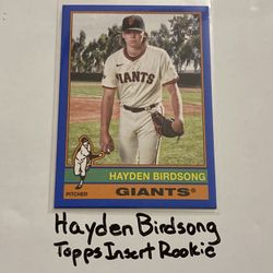 Hayden Birdsong San Francisco Giants Pitcher Topps Short Print Insert Rookie Card. 