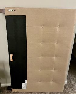 Quilted Bed Frame Queen Beige