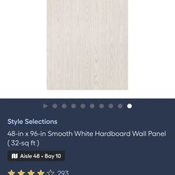 7 White Hardboard Wall Panels - Must Take All