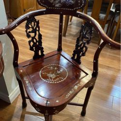 Antique Chinese Chairs And Table