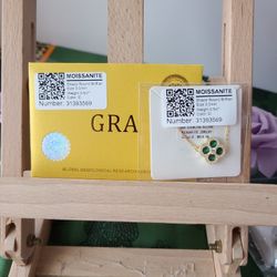 Clover Yellow Gold Filled Bracelet - MOISSANITE 