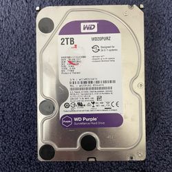NEW Western Digital 2TB Purple 3.5" SATA Hard Drive WD20PURZ - 85GU6Y0 