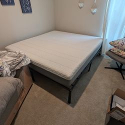 8" King Size Memory Foam Mattress And Frame