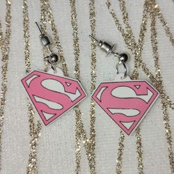 Super Woman Fan Art Earrings