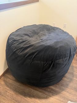 Large black bean bag