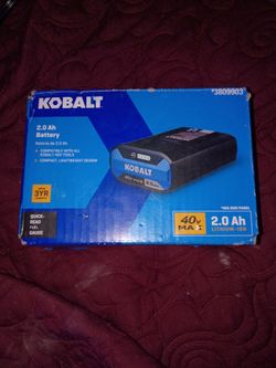 Kobalt batteries 1 (2ah) and 1 (4ah) plus charger dock