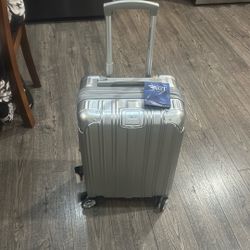 Silver Carry On Suitcase 