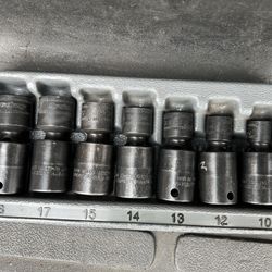 Snap On 7 Piece 3/8 6 Point Metric Flank Drive 