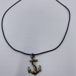Ship Anchor Charm Pendant Necklace 