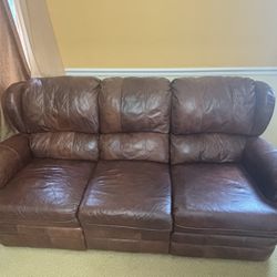 2 Recliner Leather Couches 