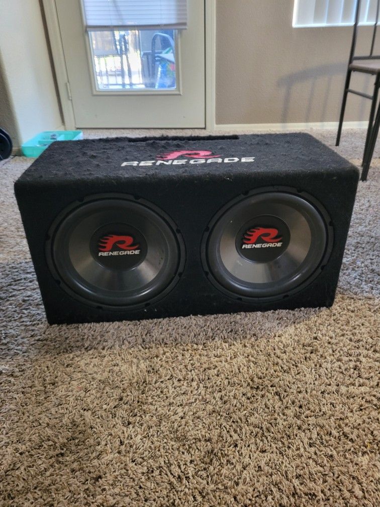Renegade RXV1002 2 x 25cm (10") Dual-Bassreflex-System 1000 Watt Subwoofer