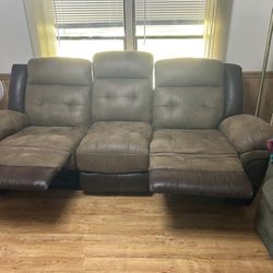 Full Length Couch About 7 Foot Long Color Is Brown