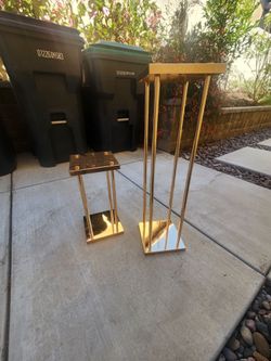 Two gold stands for Wedding
