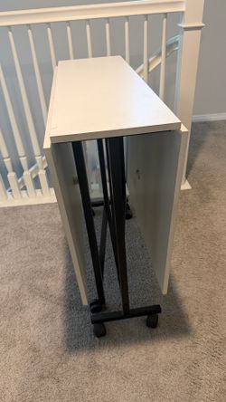 Modern Folding Drop-Leaf Table / Craft Table on Casters (Used)