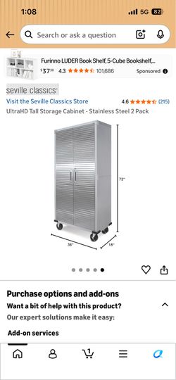 Sturdy Metal cabinet on wheels
